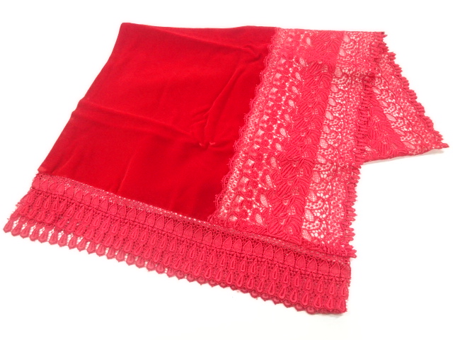 ビロードレース花模様ショール